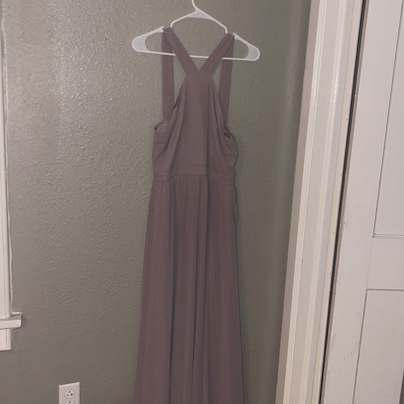 Nwt Lulus Air Of Romance Taupe Maxi 